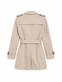 Gabardine trench coat com cinto