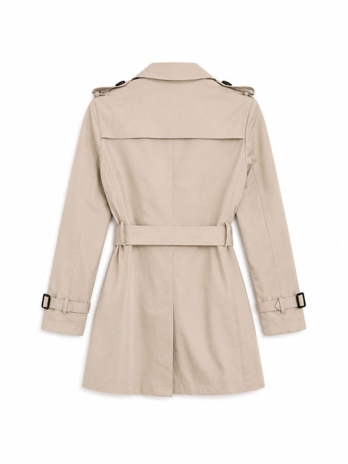 Gabardine trench coat com cinto