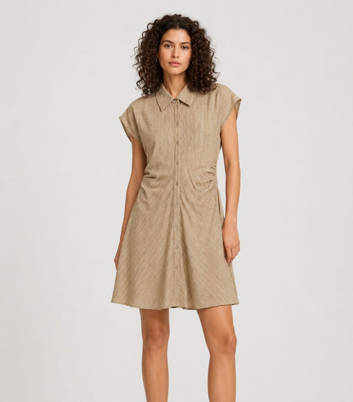 Shirt Dress Curto com Botões