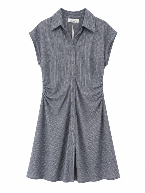 Shirt Dress Curto com Botões