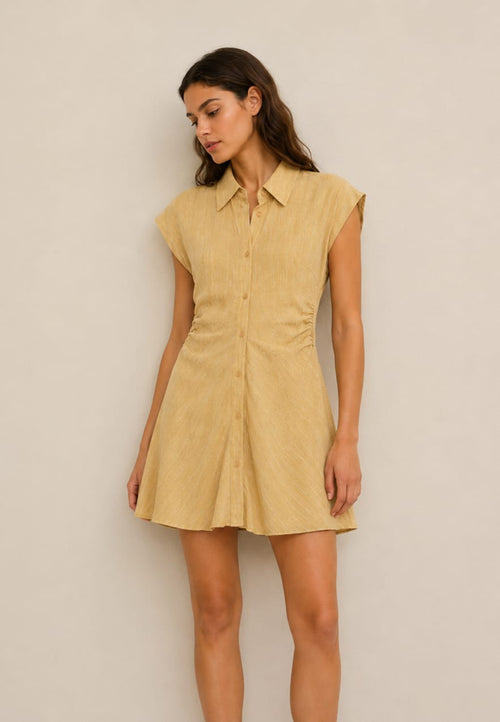 Shirt Dress Curto com Botões