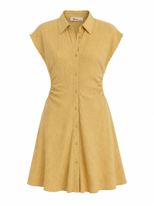 Shirt Dress Curto com Botões