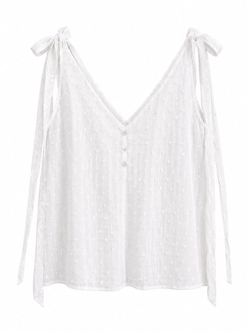 Cami top with tie shoulders