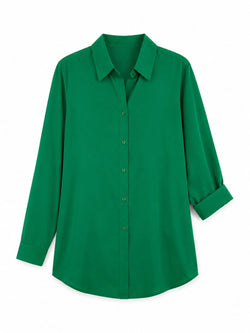 Camisa fluida clássica verde