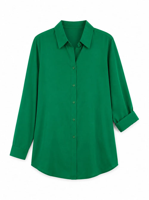 Camisa fluida clássica verde