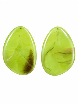 Brincos Pêra Resina Marmorizada
