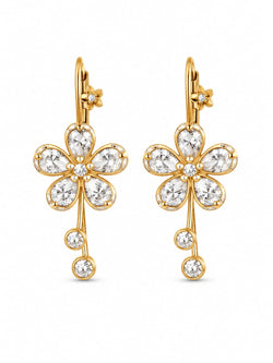 Brincos Flor com Strass