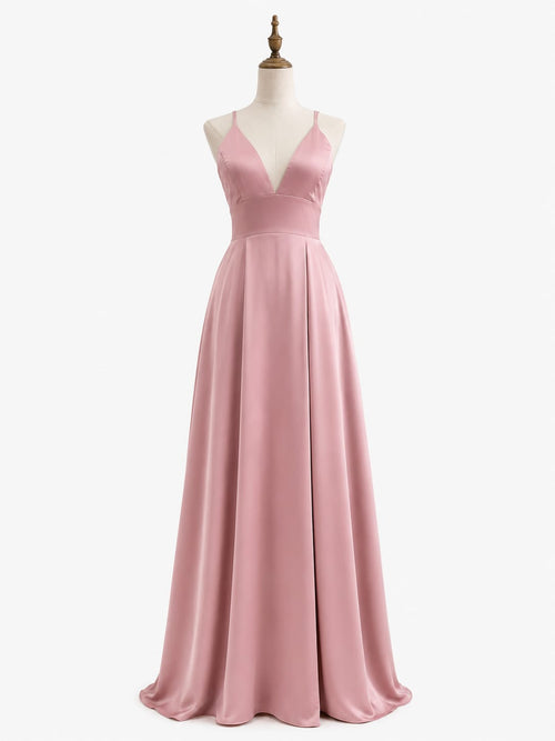 PT2601401 Satin dress with side slit