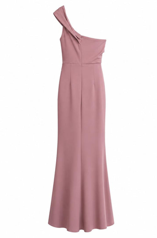 Vestido de Gala One-Shoulder Rosa Velho