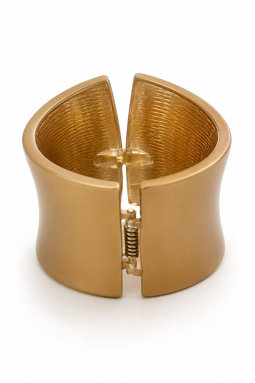 Pulseira Cuff Larga Dourada