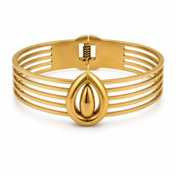 Pulseira Cuff Riscas Detalhe Gota