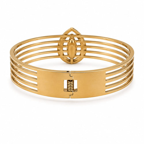 Pulseira Cuff Riscas Detalhe Gota