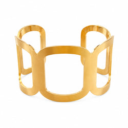 Pulseira Cuff Geométrica Dourada