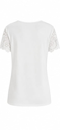 PT2601720 T-shirt com aplicação de renda
