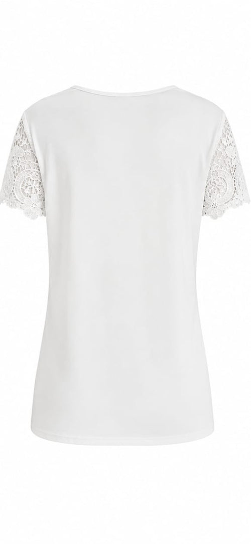 PT2601720 T-shirt com aplicação de renda