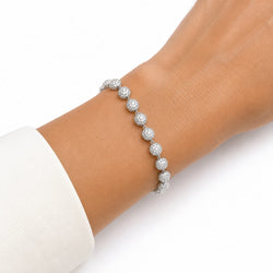 Pulseira Esferas Pavé Zircónia