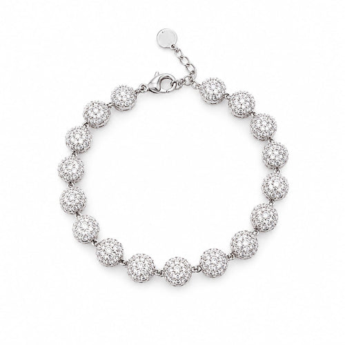 Pulseira Esferas Pavé Zircónia