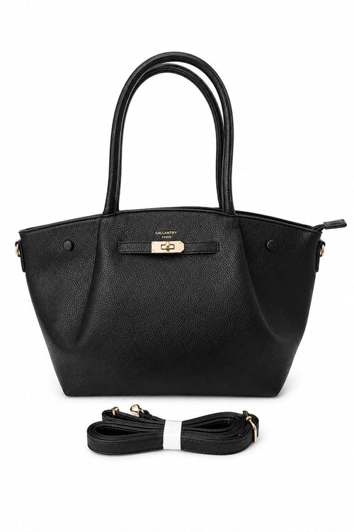 Mala Tote Gallantry Preta Fecho Twist-Lock