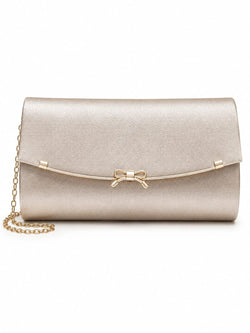 Clutch Estruturada com Fecho Twist e Corrente