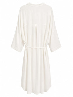 Vestido Midi Bordado com Cinto