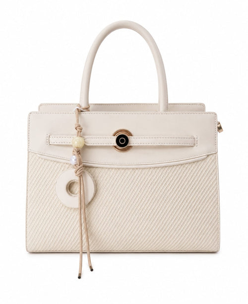 Mala Structured Trançada com Pendente Pérola