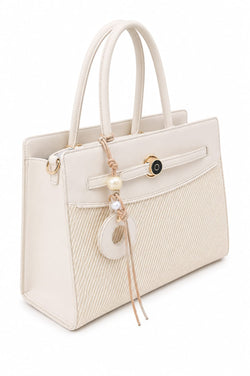Mala Structured Trançada com Pendente Pérola