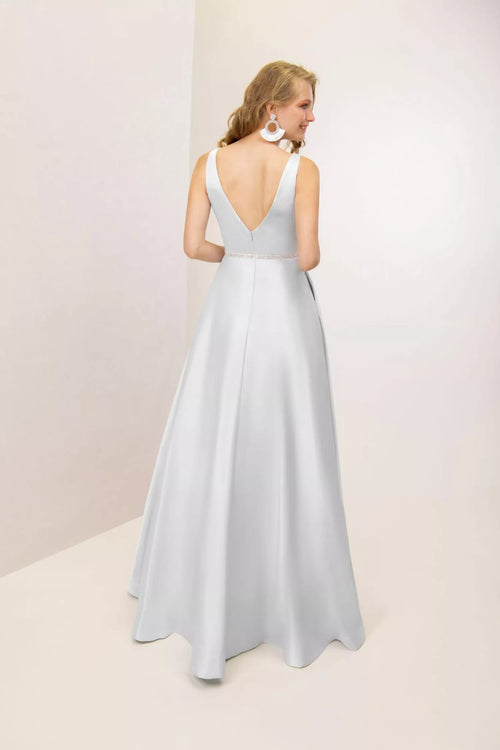 Vestido Cetim com Strass