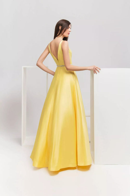 Vestido Cetim com Strass