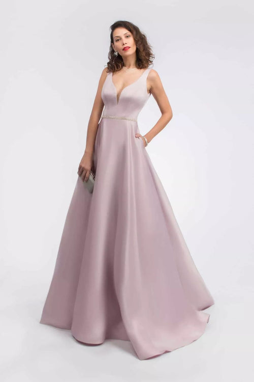 Vestido Cetim com Strass