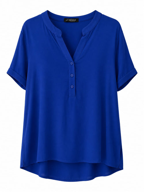 Blusa fluida de manga curta