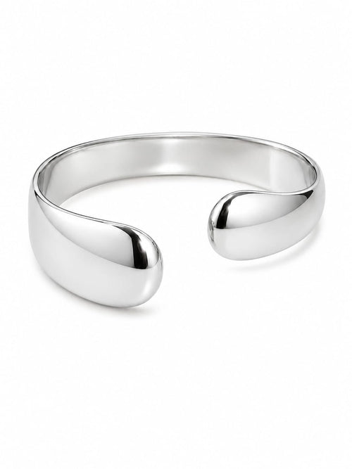 Pulseira Cuff Larga Minimalista Dourada