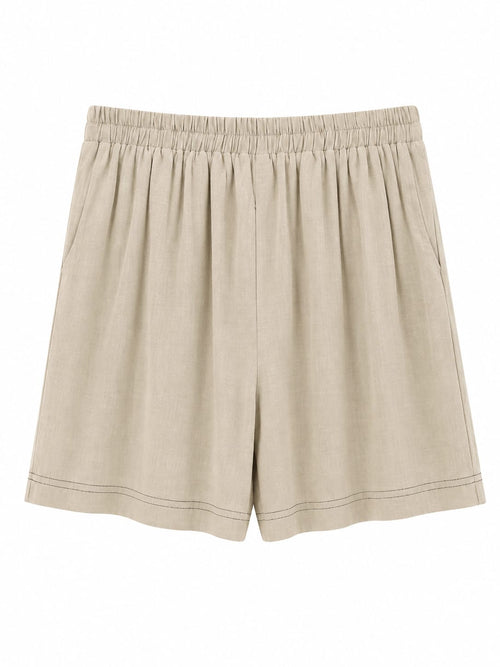 Conjunto Top e Calções Botões Dourados Kaki - Detalhe