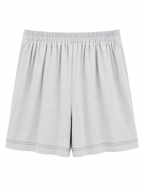 Conjunto Top e Calções Botões Dourados Azul Claro - Calções