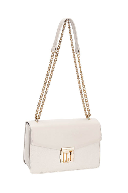 Mala Flap com Corrente David Jones Creme