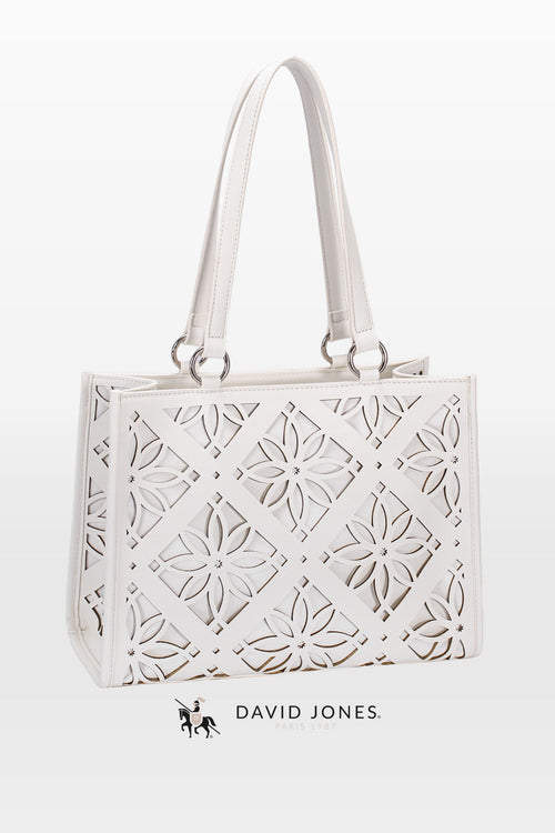 Mala Tote com Padrão Perfurado