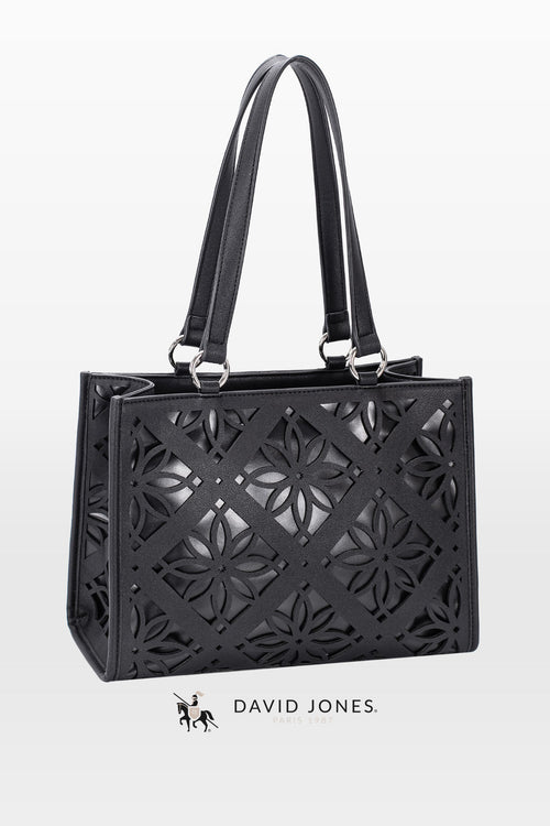 Mala Tote com Padrão Perfurado