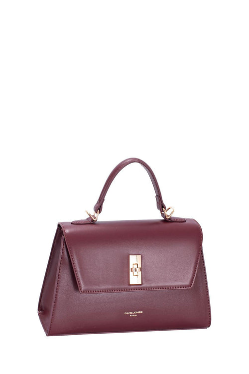 Mala Trapézio Preto e Bordo David Jones