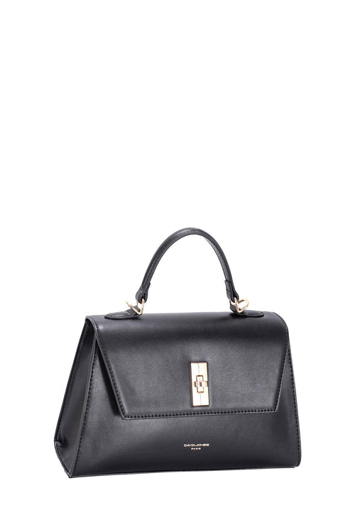 Mala Trapézio Preto e Bordo David Jones