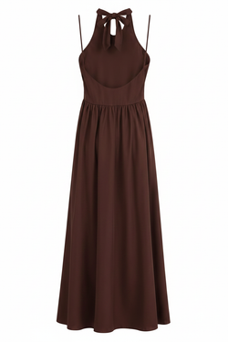 Maxi dress castanho verso