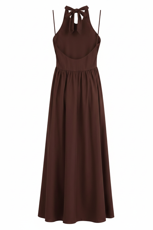 Maxi dress castanho verso