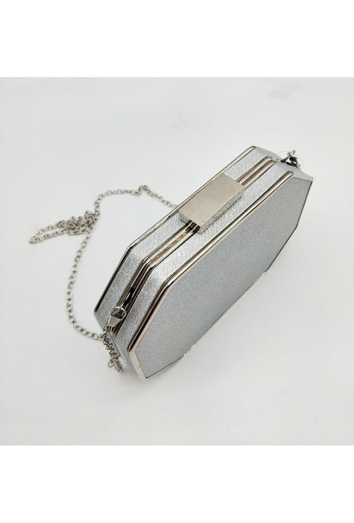 Clutch de Noite Geométrica com Corrente
