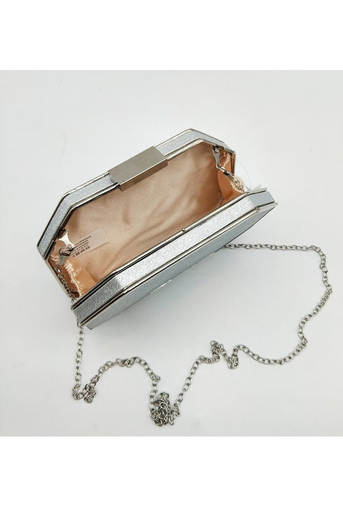 Clutch de Noite Geométrica com Corrente