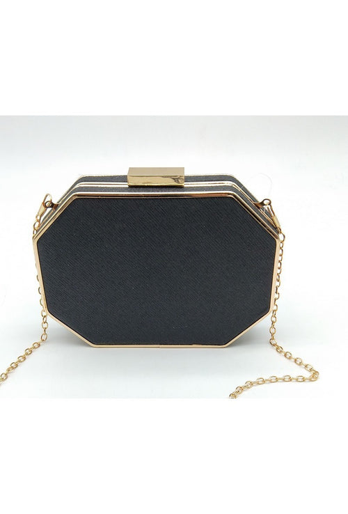 Clutch de Noite Geométrica com Corrente