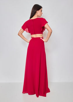 Vestido longo chiffon