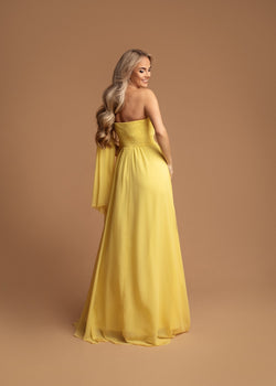 Vestido longo assimétrico