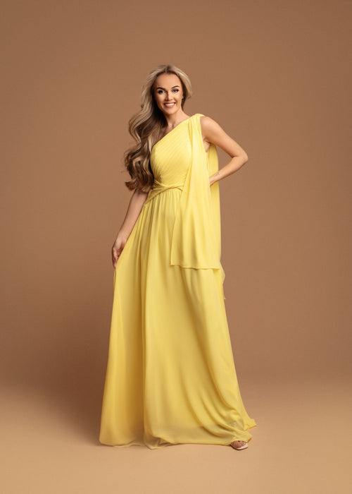 Vestido longo assimétrico